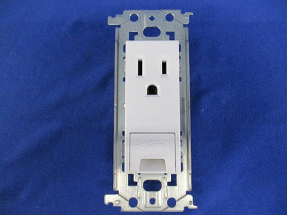 埋込アースターミナル付接地コンセント 金属枠付 マットセラミックホワイト WTL11313MW