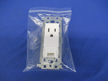 埋込アースターミナル付接地コンセント 金属枠付 マットセラミックホワイト WTL11313MW