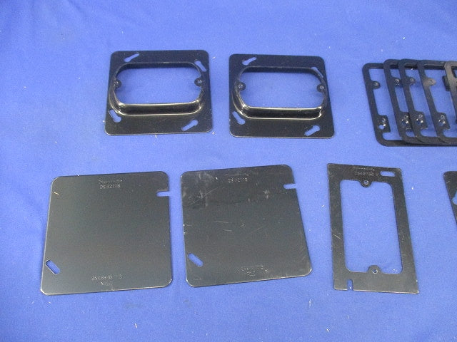 塗装中型四角スイッチカバー2コ用(混在20個入)(キズ・汚れ有) DS47112B他