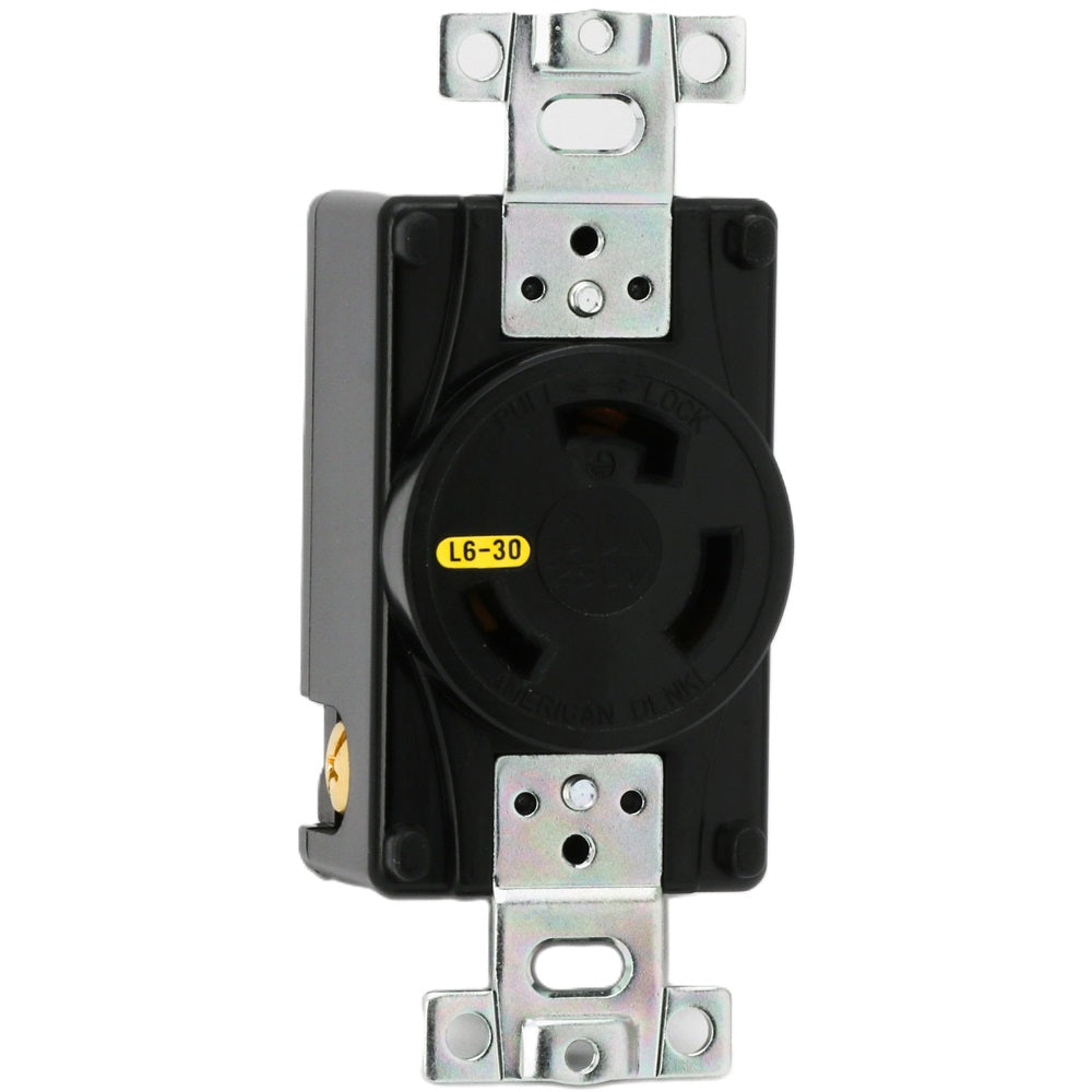 引掛形 埋込コンセント 接地2P30A250V 黒 3320-L6