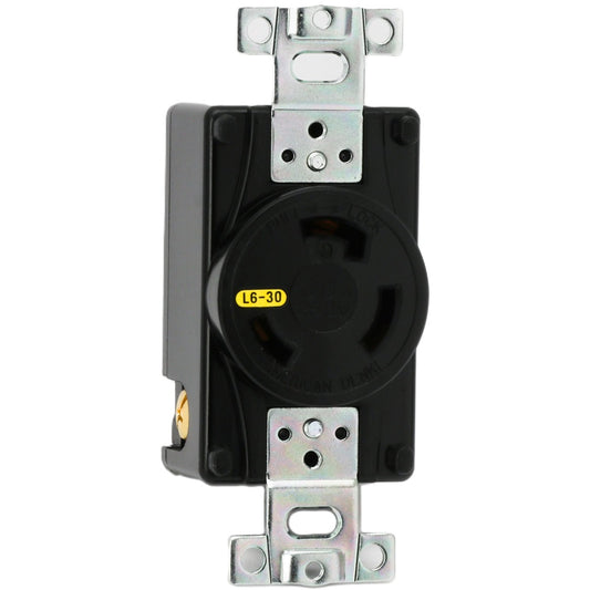 引掛形 埋込コンセント 接地2P30A250V 黒 3320-L6