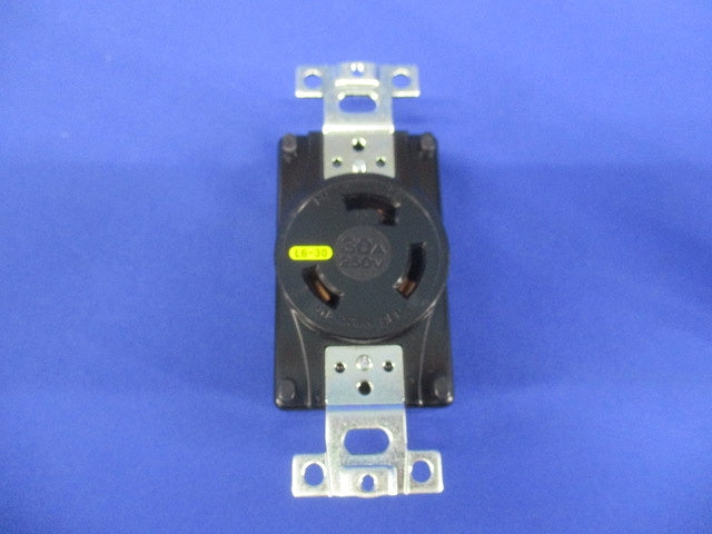引掛形 埋込コンセント 接地2P30A250V 黒 3320-L6