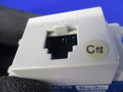 埋込C付テレホンモジュラジャック 6極2心(5個入) National WN4623