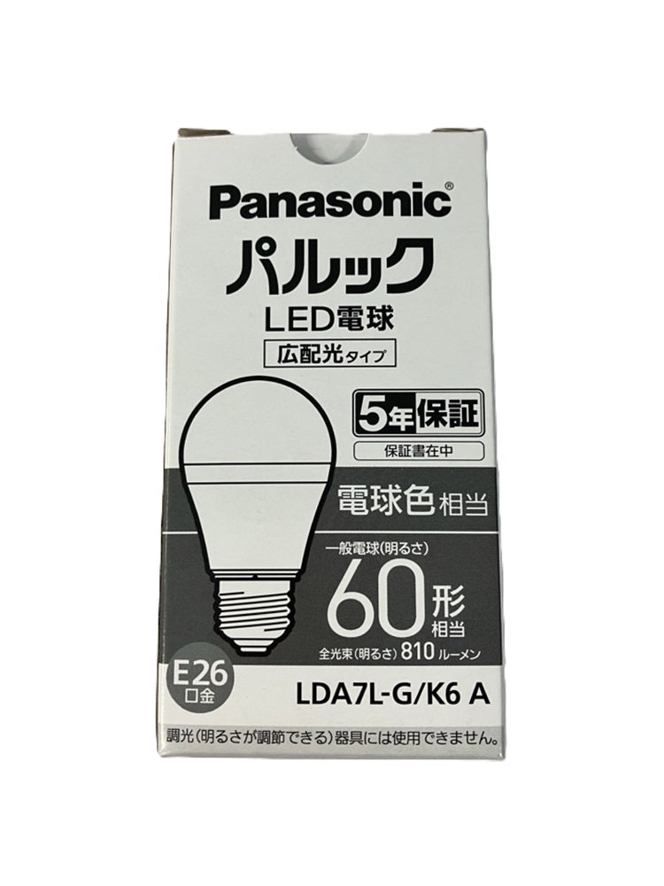 LED電球 60形 電球色相当 2700K Ｅ２６ LDA7L-G-K6A