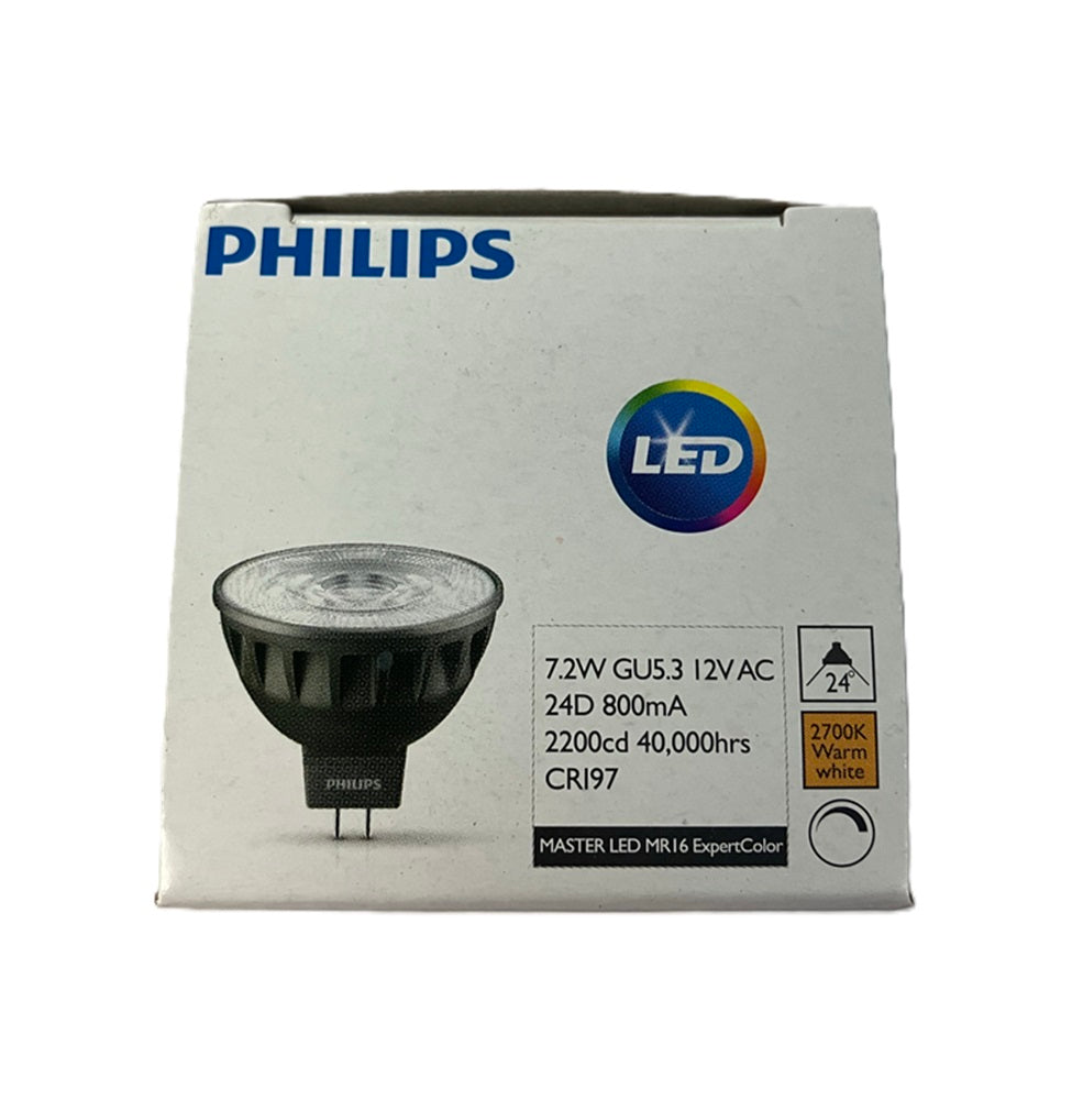 マスターLEDスポット/ エキスパートカラー 7.2-50W 927 10D EZ10 MAS LED MR16