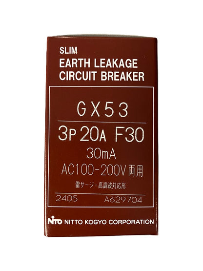 スリム3P漏電ブレーカ GX533P20AF30