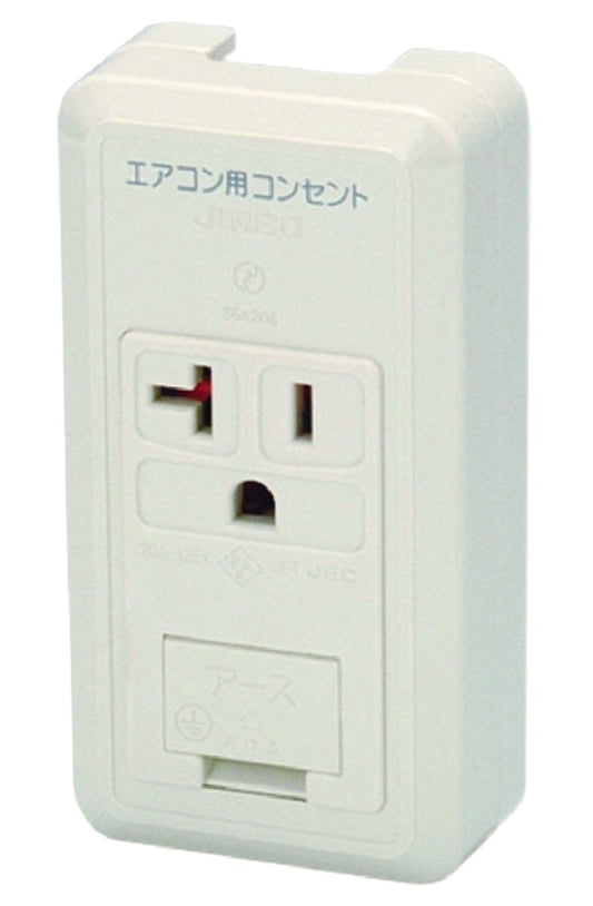 露出形アースターミナル付接地コンセント エアコン用コンセント ピュアホワイト CS-ITGE-RC-PW