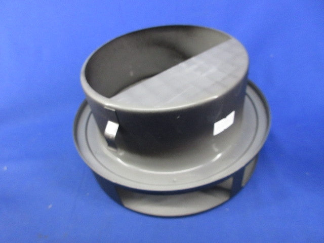 自然 給・排気口用部品 フラット型(黒)(キズ・汚れ有) φ150