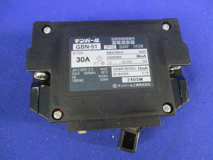 漏電遮断器 2P1E30A GBN-51