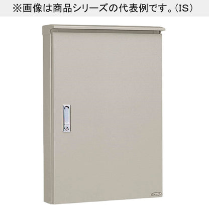 ステンレス屋外用制御盤キャビネット 水切 防塵 防水パッキン付 鉄製基板付 片扉 ライトベージュ塗装 SOR16-44