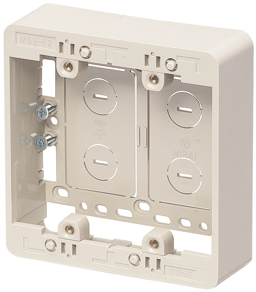 モール用スイッチボックス(Fタイプ)(モダンホワイト) MSB-F2