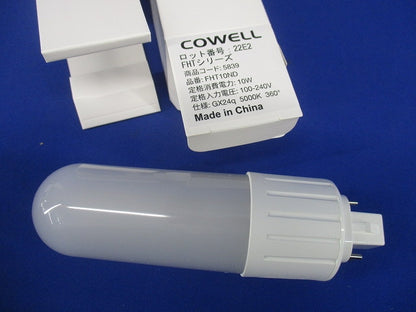 コンパクト蛍光灯型LEDランプ 5000K 1550lm GX24q AC100-240V 電源内蔵 FHT10ND