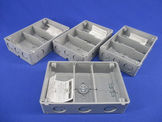 埋込スイッチボックス(4個入)(グレー) CSW-3N