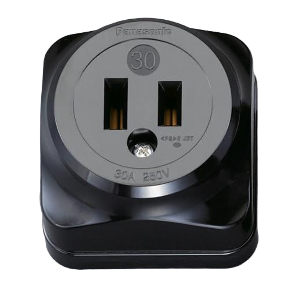 2P30A角型コンセント ブラック WK1230