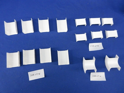 メタルモール付属品セット(混在16個入)(ホワイト) DZB217W他