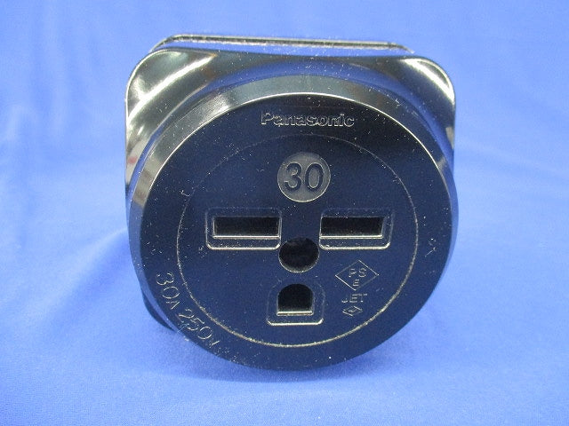 露出コンセント 接地2P ブラック WK3630