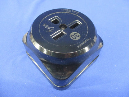 露出コンセント 接地2P ブラック WK3630