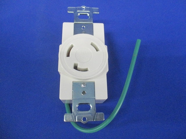 医療施設用配線器具 引掛埋込コンセント 接地リード線付 商用電源回路用 白 接地2P 30A MH2878WW-1