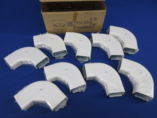 メタルモール付属品B型 フラットエルボ(9個入)(ホワイト) M220