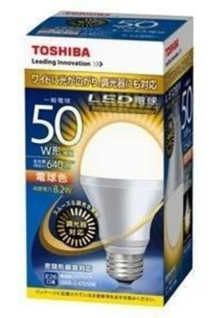 LED電球 2700K 電球色 E26口金 調光器対応 LDA8L-G-K/D/50W