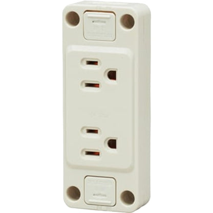 露出ア-ス付ダブルコンセント DC1262E