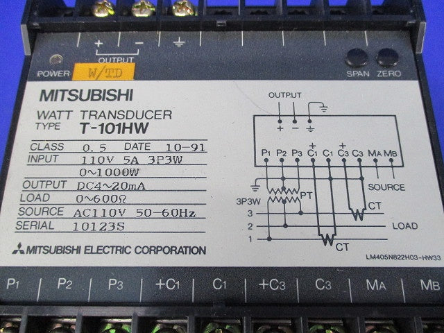 電力トランスデューサ T-101HW