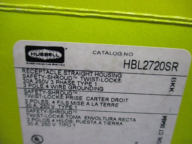 ロック安全シュラウド受容体 Hubbell HBL2720SR