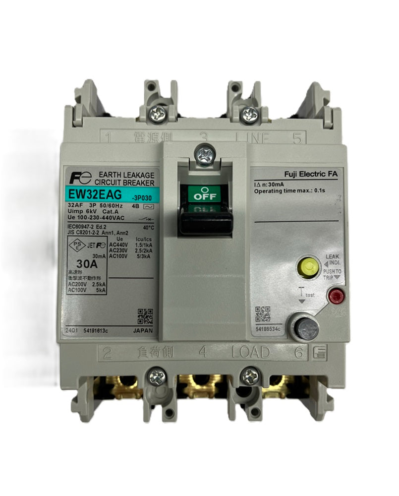 配線用漏電遮断器 AC100-230-440V -3P030B EW32EAG3P30A
