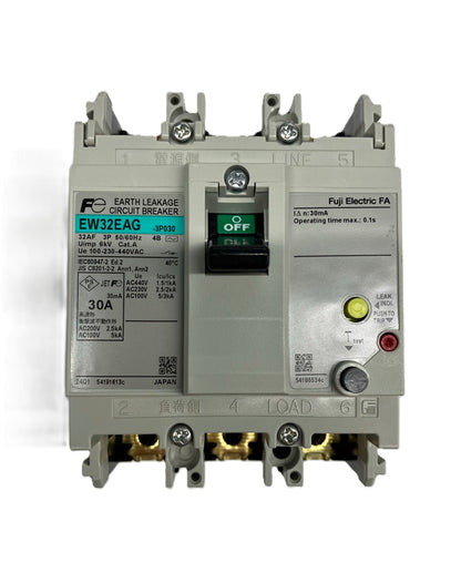 配線用漏電遮断器 AC100-230-440V -3P030B EW32EAG3P30A