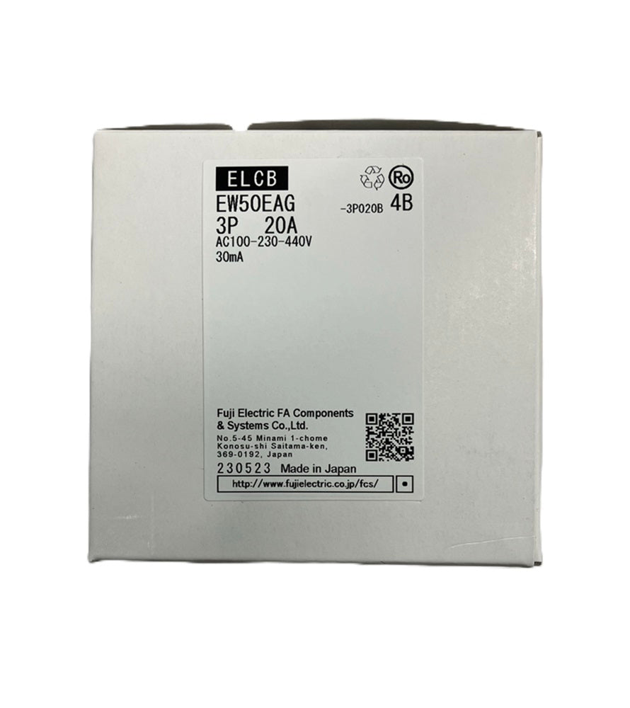 配線用漏電遮断器 AC100-230-440V 30mA  -3P020B EW50EAG3P20A