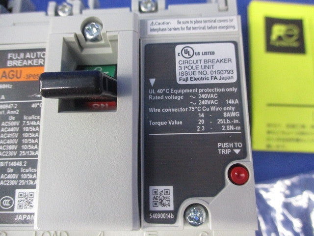 一般配線用オートブレーカ 3P50A BW50RAGU-3P050