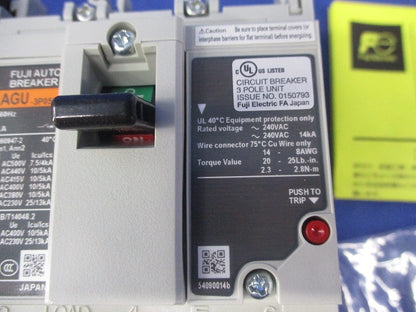 一般配線用オートブレーカ 3P50A BW50RAGU-3P050