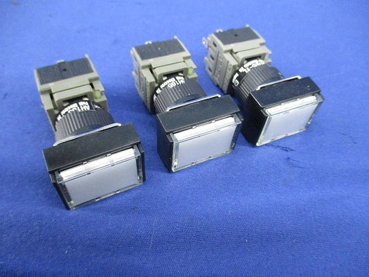 φ16照光押しボタンスイッチ(3個入)(ホワイト) AH165-TLW11E3