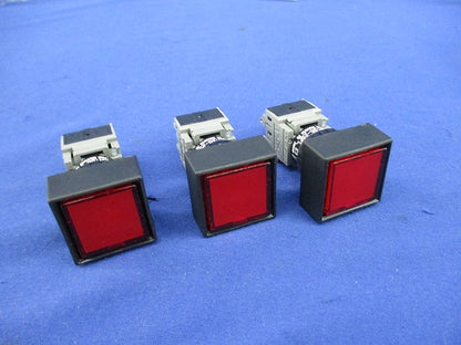 φ16照光押しボタンスイッチ(3個入)(赤) AH165-2SFL