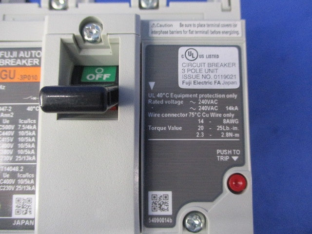 オートブレーカ3P10A BW50RAGU