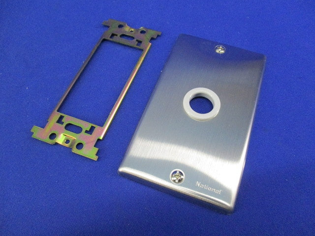 ステンレス大穴電話線プレート(4枚入)National WN7661