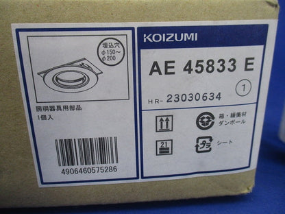 ダウンライト用 リニューアルプレート [屋内屋外兼用]φ125軒下用 AE45833E