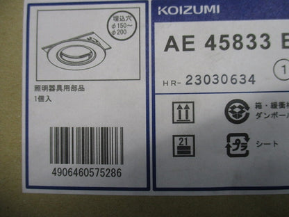 ダウンライト用 リニューアルプレート [屋内屋外兼用]φ125軒下用 AE45833E