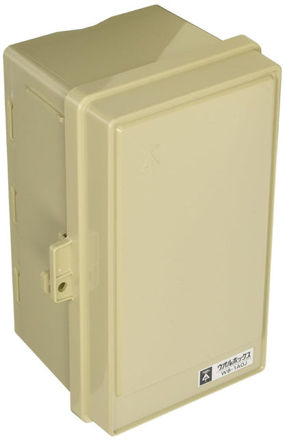 ウオルボックス プラスチック製防雨スイッチボックス ベージュ色 屋根無〈タテ型〉 WB-1AOJ