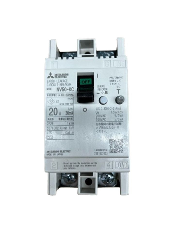 漏電ブレーカー  AC100-200V NV50-KC2P20A30mA