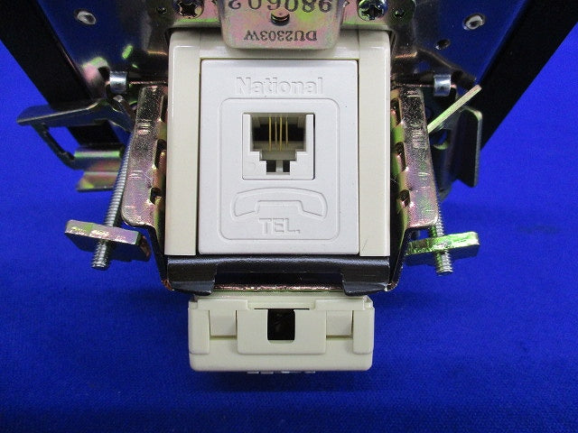 F型アップコン角型(モジュラジャック6極4心)(アイボリー)(汚れ有)National DU2303W