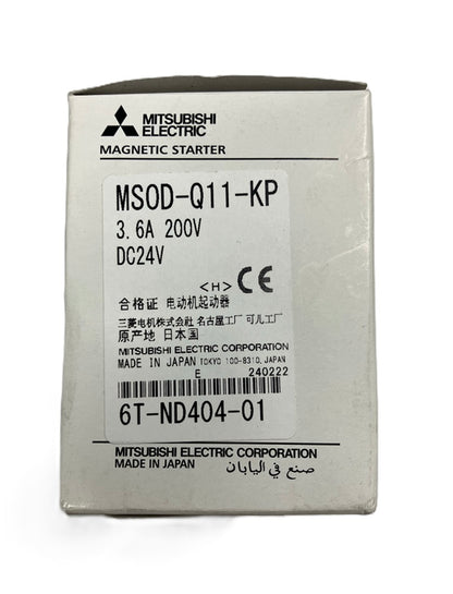 電磁開閉器 3.6A200V DC24V MSOD-Q11-KP