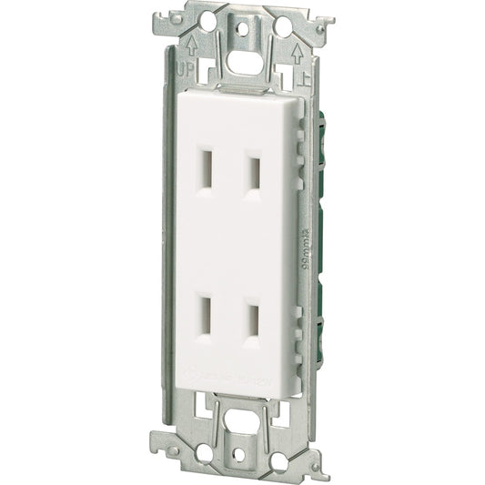 埋込ダブルコンセント(金属枠付) (マットセラミックホワイト) 5個入 WTL1502MW-05