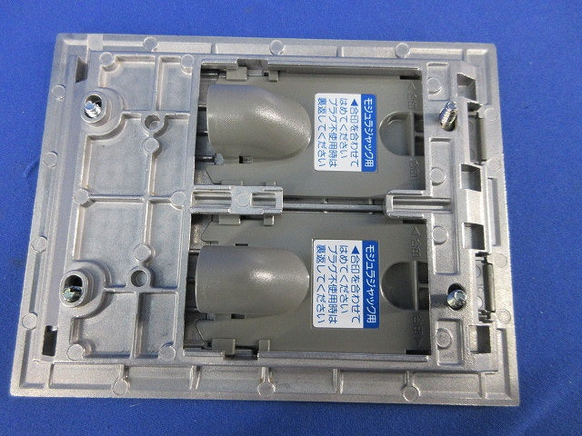 インナーコンセント・ミニダブル(アルミ製) CAT5E×2 NR331917