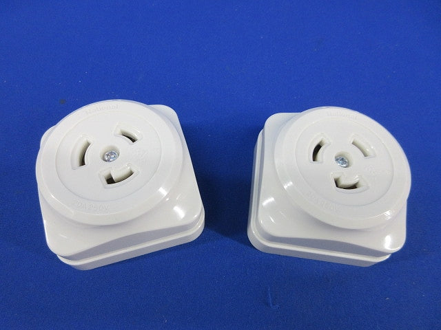 接地2P20A引掛露出コンセント(2個入)(ミルキーホワイト) National WK2520
