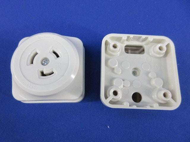 接地2P20A引掛露出コンセント(2個入)(ミルキーホワイト) National WK2520