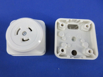 接地2P20A引掛露出コンセント(2個入)(ミルキーホワイト) National WK2520