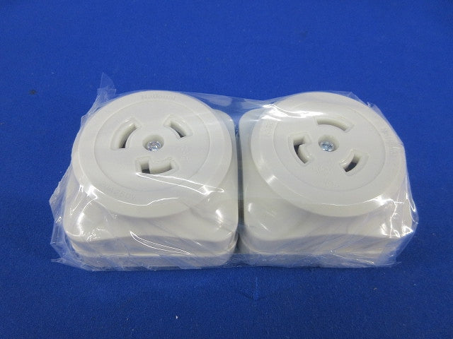 接地2P20A引掛露出コンセント(2個入)(ミルキーホワイト) National WK2520