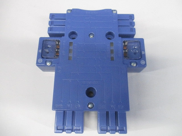 ハーネス用ジョイントボックス 4分岐 送り付 結線完了表示付 20A 125V ブルー MJ2496