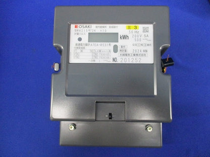 屋内耐候形 電子式電力量計200V5A 変成器付(1セット入) A7EA-RS31形+ CPR-15W